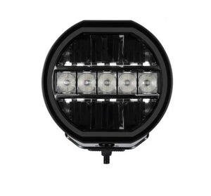 LED Global 7" LED Driving Light with Boost Function - 9600 Lumens, White/Amber Position Light
