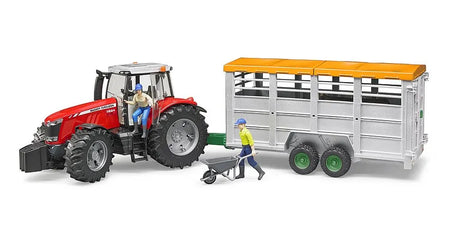 Bruder Livestock Trailer With Cow