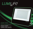 LUMILIFE 200W IP65 Floodlight | 24000 Lumens Cool White Outdoor Lighting