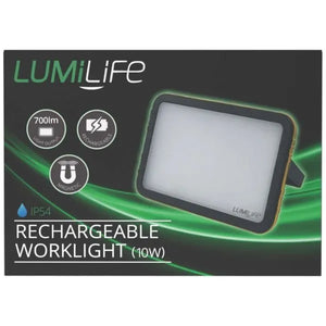 LUMILIFE 10W LED RECHARGEABLE WORKLIGHT IP54 700 LUMENS - S30470