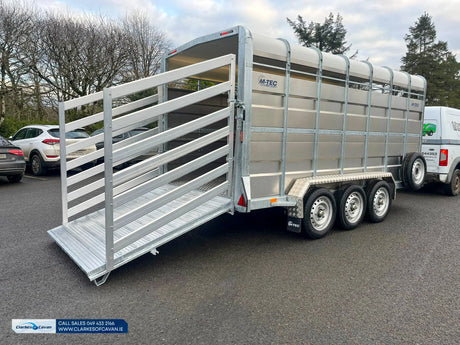 M-Tec 14ft x 6ft Tri Axle Livestock Trailer