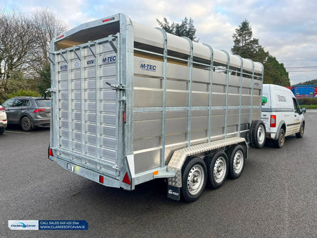 M-Tec 14ft x 6ft Tri Axle Livestock Trailer