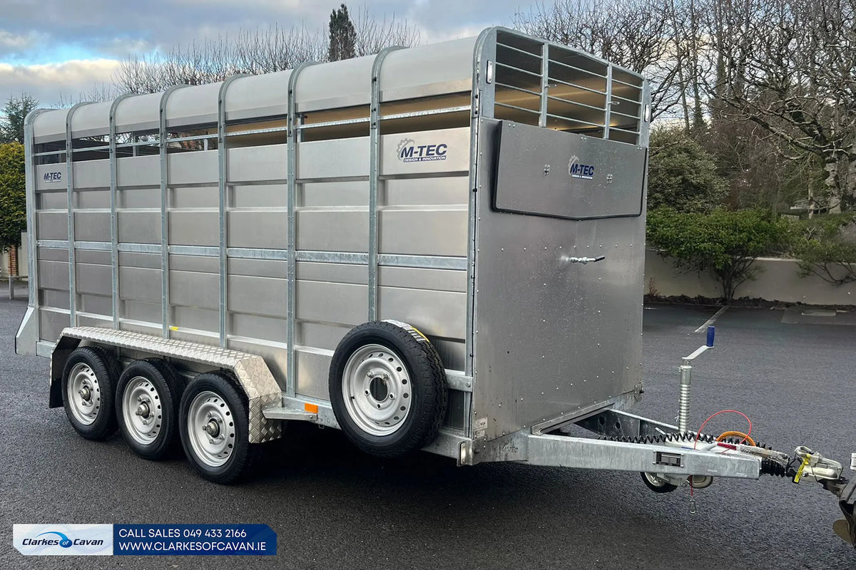 M-Tec 14ft x 6ft Tri Axle Livestock Trailer