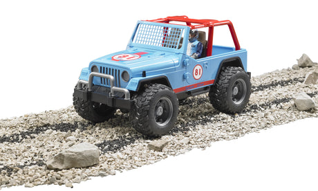 Bruder Jeep Cross country Racer blue with driver
