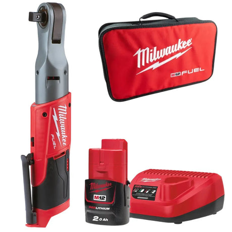Milwaukee M12 FUEL™ Compact ½″ Impact Ratchet with Battery & Charger - 81 Nm Torque