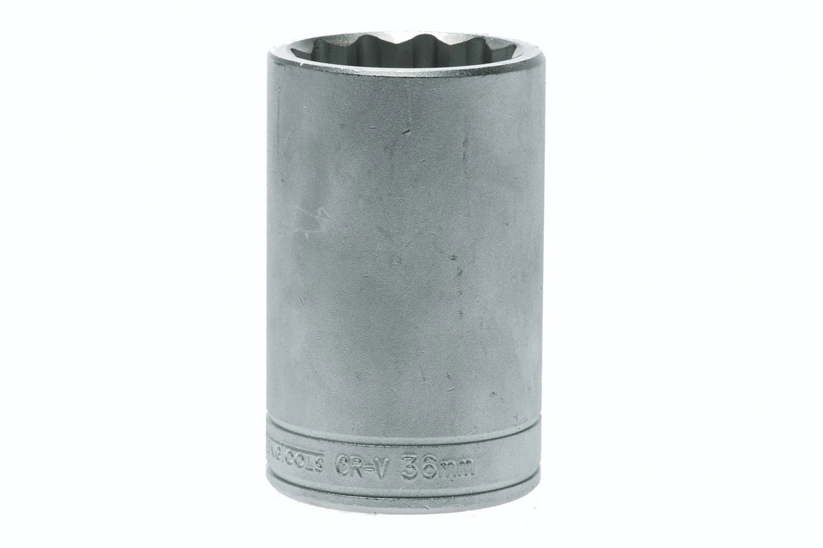 10-36mm Teng Tools 1/2'' Drive, Deep, 12 Point Sockets - 36mm