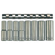 Teng Tools 1/2" Deep Socket Clip Rail Set 6 Pt 8 Pieces
