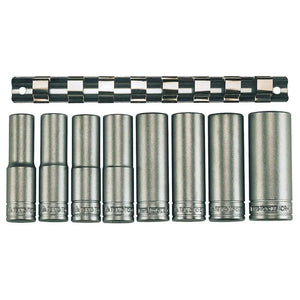 Teng Tools 1/2" Deep Socket Clip Rail Set 6 Pt 8 Pieces