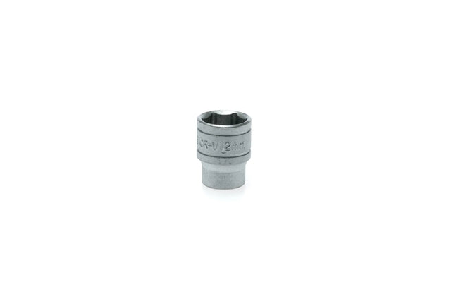 4-13mm Teng Tools 1/4" Drive, Regular, 6 Point Socket - 12mm