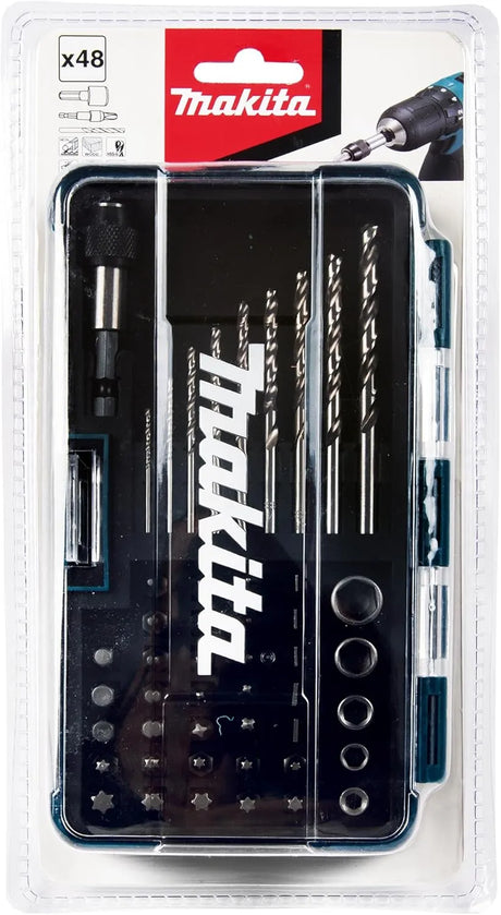 Makita B-36192 HSS-G 48-Piece Screw and Socket Set | High-Speed Steel for Metal Drilling and Screwdriving