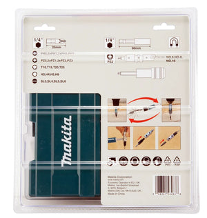 Makita D-73477 29 Piece Screw Bit & Drill Set | 1/4" Hex Shank with Magnetic Holder