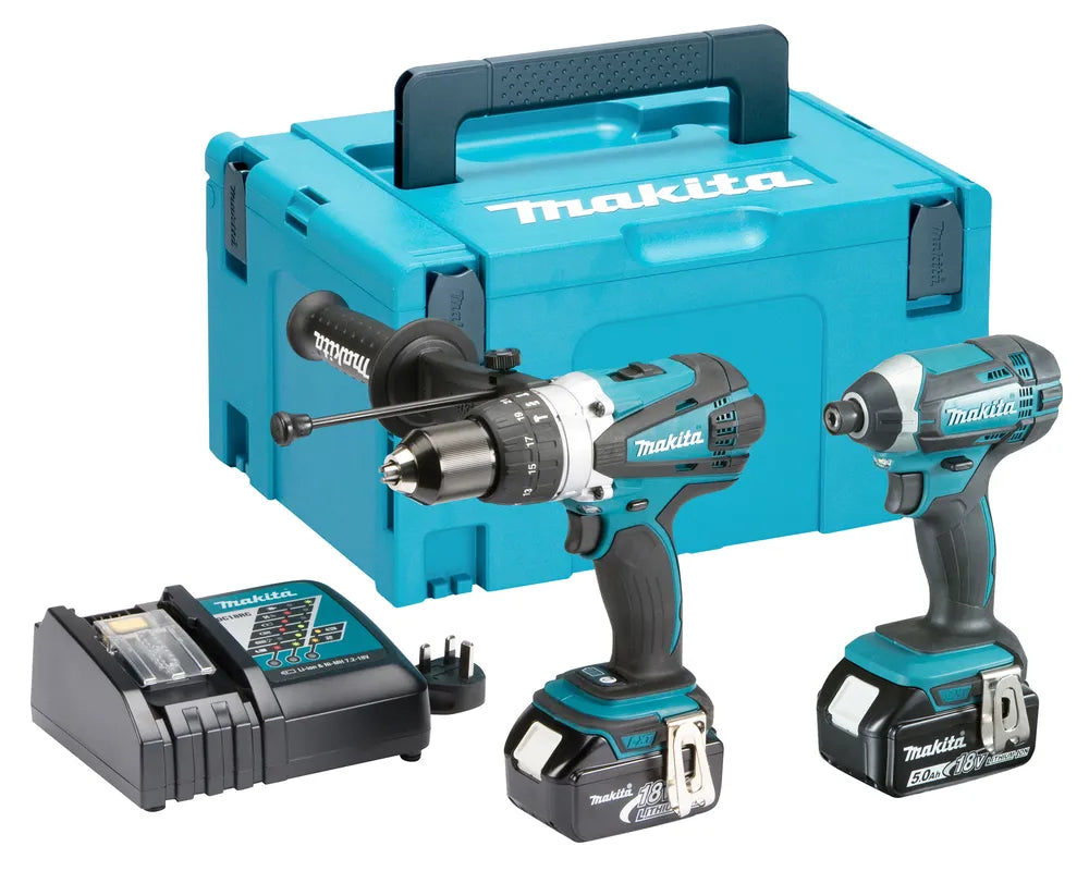 Makita DLX2145TJ 18V Drill & Impact Driver Twin Pack (2x5Ah) | High Performance Cordless Kit