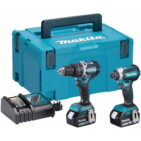 Makita DLX2180TJ 18V LXT Combi Drill Impact Driver Twin Kit (2x5Ah) | Brushless Power & Extended Runtime