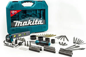 Makita P-90370 120 Piece Drill and Bit PRO Accessory Set | Versatile, High-Speed Steel Bits for Multiple Applications