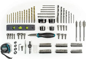 Makita P-90370 120 Piece Drill and Bit PRO Accessory Set | Versatile, High-Speed Steel Bits for Multiple Applications