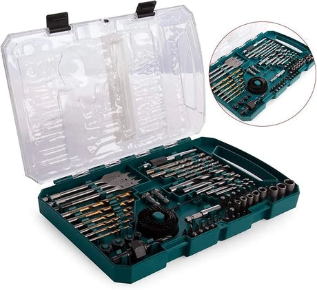 Makita P-90641 75 Piece Drill Bit and Saw Set | Comprehensive Set with Titanium Coated Drill Bits