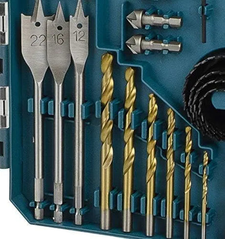 Makita P-90641 75 Piece Drill Bit and Saw Set | Comprehensive Set with Titanium Coated Drill Bits