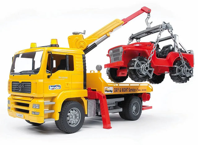 Bruder Man TGA Breakdown Truck with Cross Country Vehicle