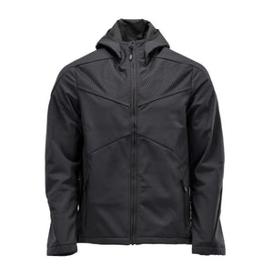 MASCOT Black Softshell Jacket - Hooded, Breathable & Windproof (22102-649-09)