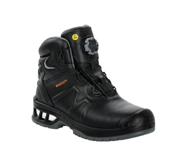 Mascot F0136 Safety Boot Black UK6 - Durable, Water-Repellent, Composite Toe with BOA® Fit System