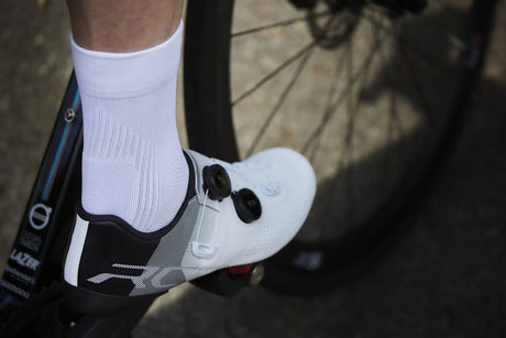 Flux Performance Road Cycling Socks - White | EU 41.5-45 (UK 7.5-10)