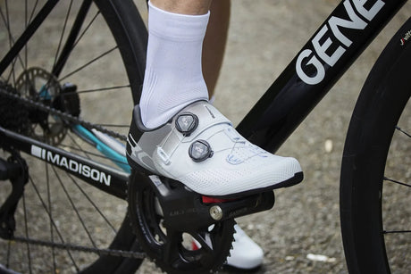 Flux Performance Road Cycling Socks - White | EU 41.5-45 (UK 7.5-10)