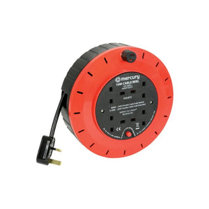 Mercury 4 Gang Extension Reel with Thermal Cut Out 10 Metres