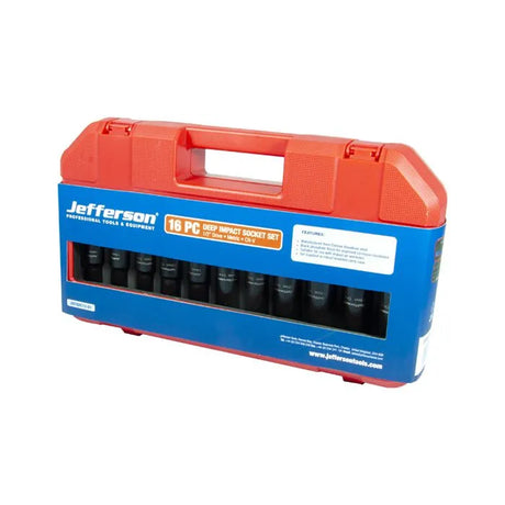 Jefferson 16 Piece 1/2'' Deep Metric Impact Socket Set