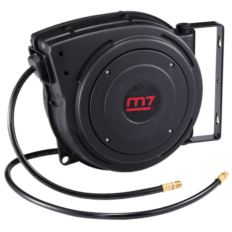 Mighty Seven 15 Metre Air Hose Reel SA-3215 - 5/16" Auto Retractable PU Hose with 300 PSI Rating