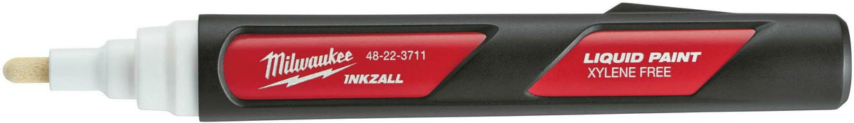 Milwaukee 48223711 INKZALL Liquid Paint Marker - White | Durable Site Marker for All Surfaces