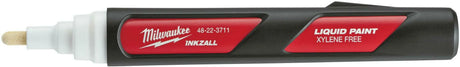 Milwaukee 48223711 INKZALL Liquid Paint Marker - White | Durable Site Marker for All Surfaces