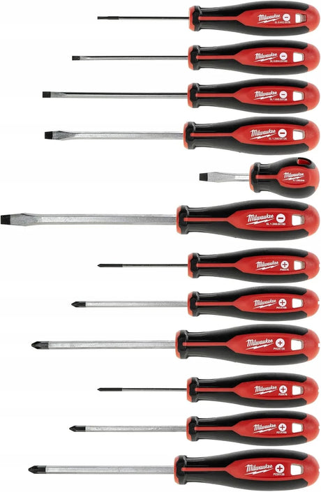 Milwaukee 4932472003 Tri‑Lobe 12‑Piece Screwdriver Set - High‑Torque Comfort Handles