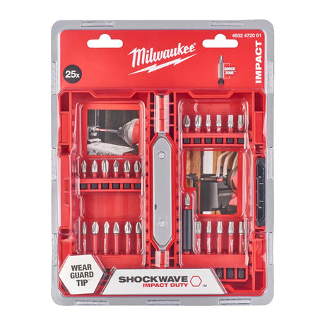 Milwaukee 4932472061 Shockwave 25 Piece Impact Duty Bit Set with Magnetic Holder