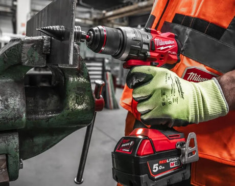 Milwaukee M18FPD3-502X M18 Fuel Gen 4 Percussion Combi Drill - 2x5Ah Batteries, Charger & Case