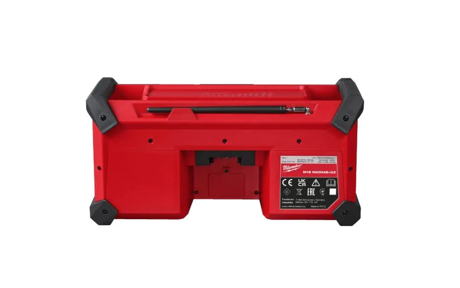 Milwaukee M18RADDAB+G2 Jobsite Radio 18V DAB+ (Bare Unit) - Bluetooth & USB-C Charging