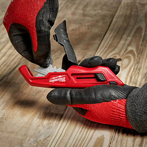 Milwaukee Sliding Utility Knife 4932492378 - Side Slide, Wire Stripper, Metal Body