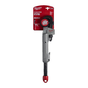 Milwaukee 4932478672 Cheater Adjustable Aluminium Pipe Wrench - 63 mm Jaw / 600 mm Length