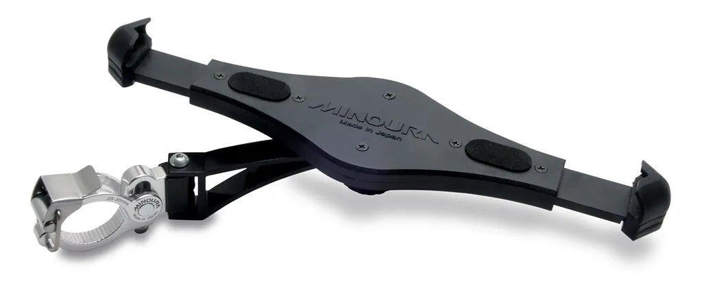 Minoura iPad & Tablet Handlebar Mount (MI060TABHLD / TPH‑1) - 360° Rotatable Clamp for 7.9-9.7" Devices