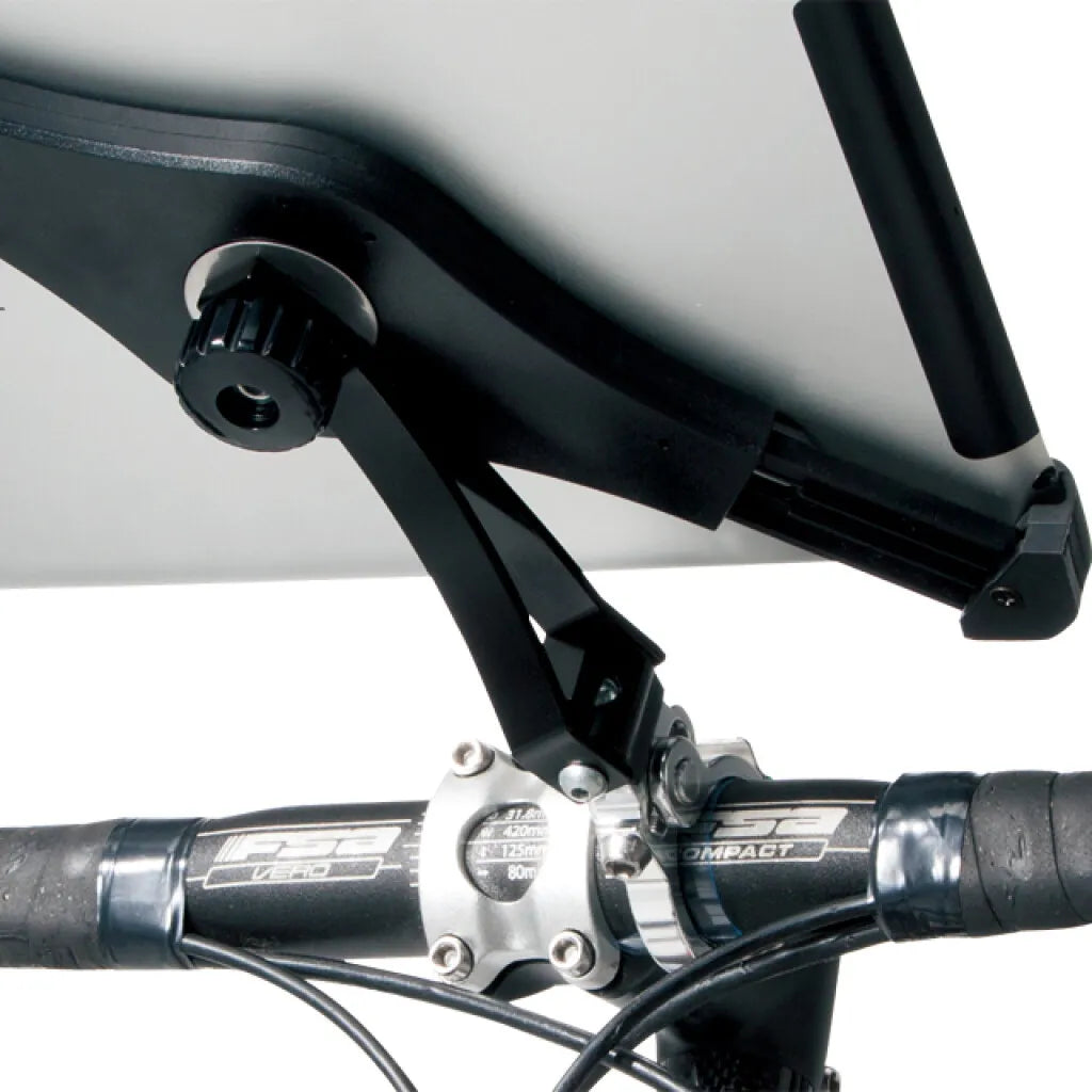 Minoura iPad & Tablet Handlebar Mount (MI060TABHLD / TPH‑1) - 360° Rotatable Clamp for 7.9-9.7" Devices