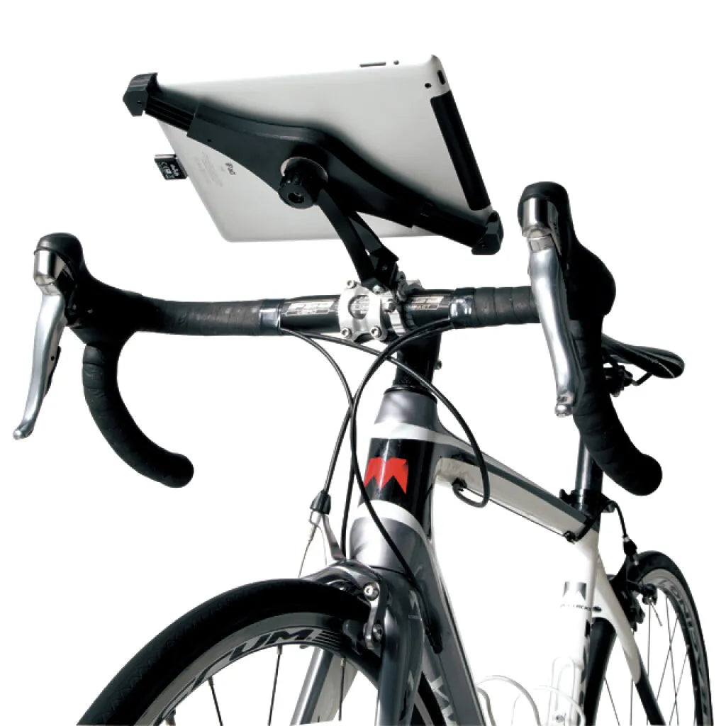 Minoura iPad & Tablet Handlebar Mount (MI060TABHLD / TPH‑1) - 360° Rotatable Clamp for 7.9-9.7" Devices
