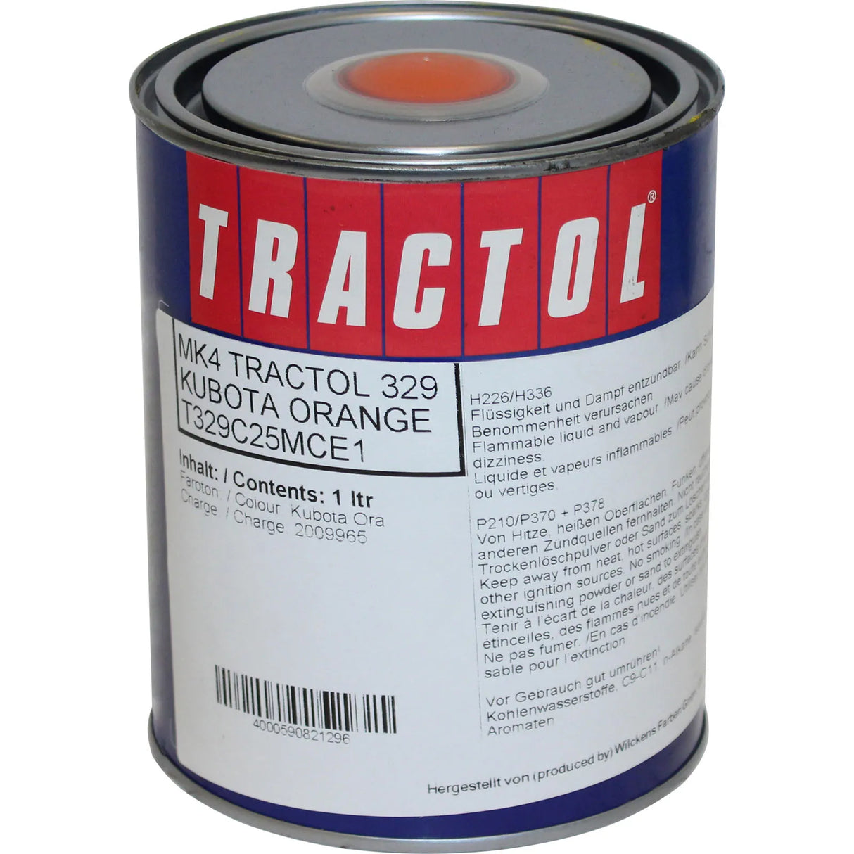 Tractol Paint 1L Orange Kubota - MK4