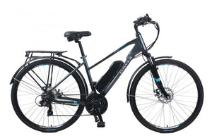 Dawes Mojave E-Bike Grey - 250W Electric Trekking Bike with 21-Speed Shimano Gears