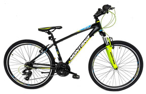 Montana Junior 26" Mountain Bike - Black/Green/Blue, 15" Alloy Frame, Shimano 21 Speed