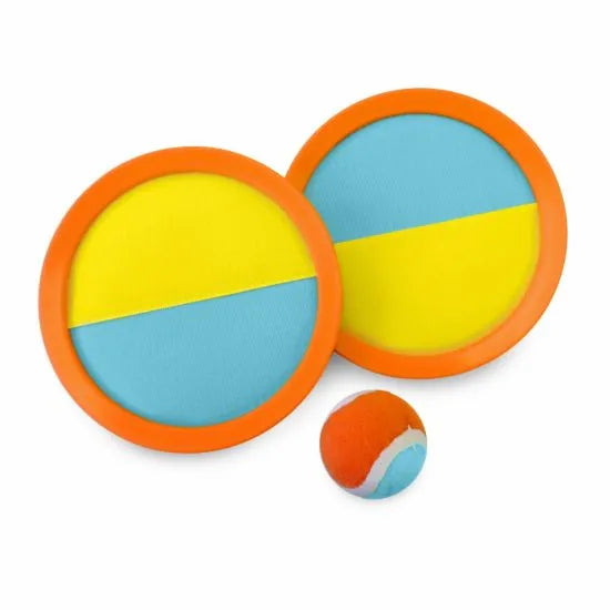 8" Catch Ball Game Set - Includes Nylon Loop Ball and Velcro Catch Discs