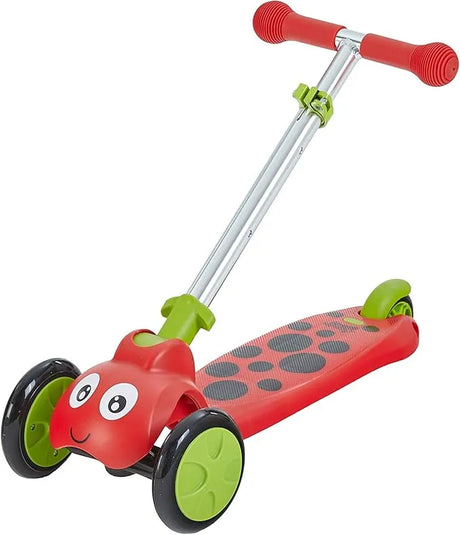 Mookie Scootiebug Scooter - Red, 3-Wheel Foldable Toddler Scooter (8561)