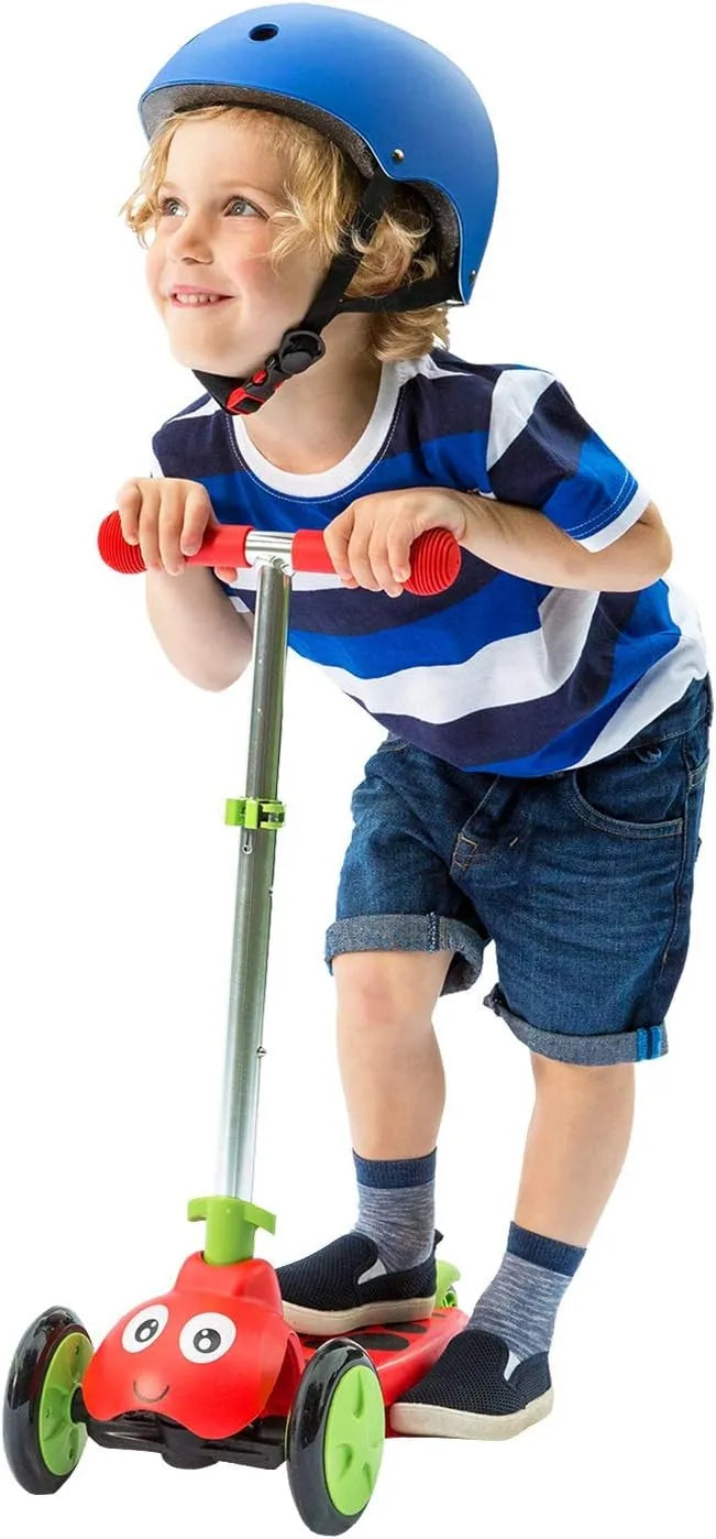 Mookie Scootiebug Scooter - Red, 3-Wheel Foldable Toddler Scooter (8561)
