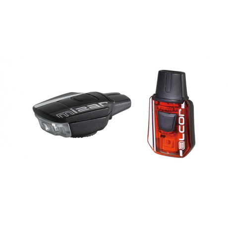 Moon Sport Mizar (40lm) & Alcor (15lm) Light Set | USB Rechargeable | Front & Rear Bike Lights