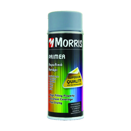 Morris 43573 Spray Primer Black, 400ml – Fast Drying, Corrosion-Resistant Undercoat