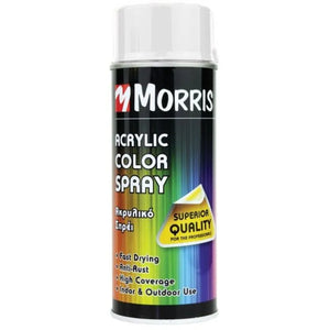 Morris Acrylic Colour Spray Paint Matt White 400ml - RAL 9010