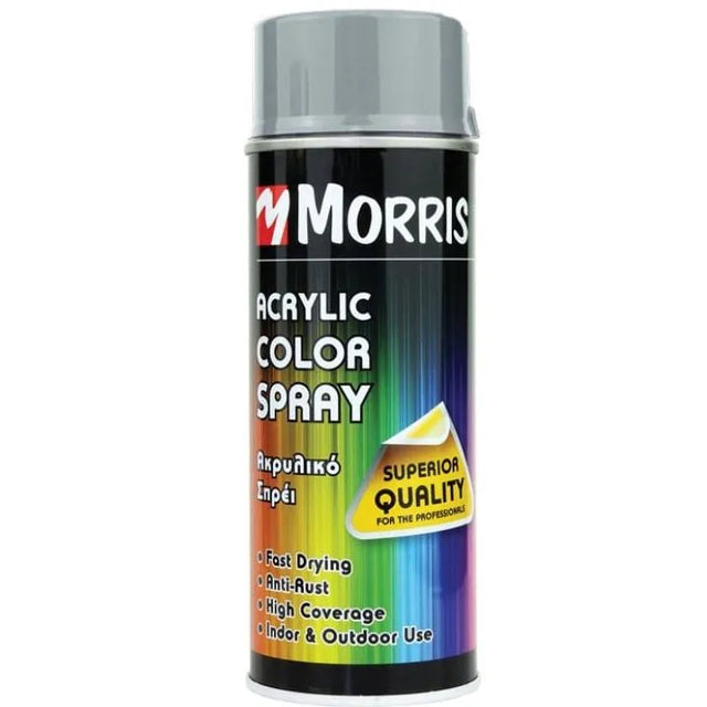 Morris Acrylic Spray Paint Silver Grey 400ml - RAL 7001